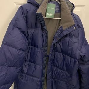 LL Bean down hooded jacket XXL